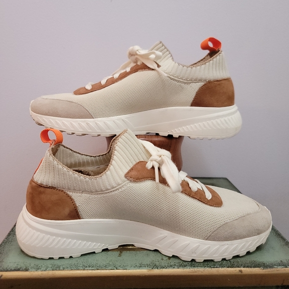 Sam Edelman Stokton Slip On Sherpa Lined Cream/Brown/Gray Size 7 Made In Italy - Picture 4 of 9